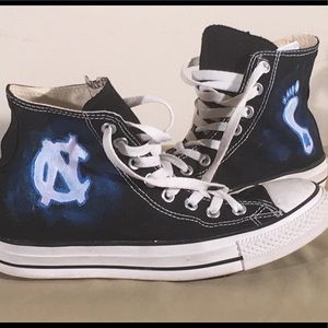 UNC Tarheel themed Converse